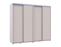 Šatní skříň s posuvnými dveřmi Doros Sigma Slim Kašmír 2+2 dveře 240x60x214.4 (42005595)