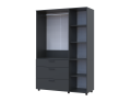 Skříň na oblečení Doros Thorn Antracit 3 DTD/3Š tyč 135х51.6х200 (44900493)