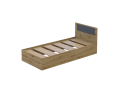 Postel Doros Rondi Jednolůžková Dub Artisan/Antracit 90x200 (44900530)