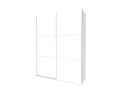 Skříň s posuvnými dveřmi Doros G-Caiser Bílá / Bílá 2 DTD / 3 části 180x60x240 (42002108)