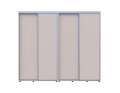 Šatní skříň s posuvnými dveřmi Doros Sigma Slim Kašmír 2+2 dveře 250x60x214.4 (42005597)