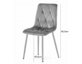 Židle LIBRA – černý samet / nohy v barvě dřeva (10039231)