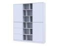 Skříň na oblečení Doros Morgan Bílý dveře/šuplíky DTD 180×40×210 (42002246)
