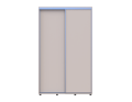 Šatní skříň s posuvnými dveřmi Doros Sigma Slim Kašmír 2 dveře 130x45x214.4 (42005447)