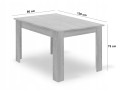 Jedálenský set NP 120x80 Craft / čierny + 4 stoličky LIBRA tmavosivý zamat / čierne nohy (100408331)