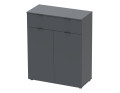 Komoda Doros Ron 2 2 dveře 1 zásuvka Grafit 80 × 38 × 100 (41516004)