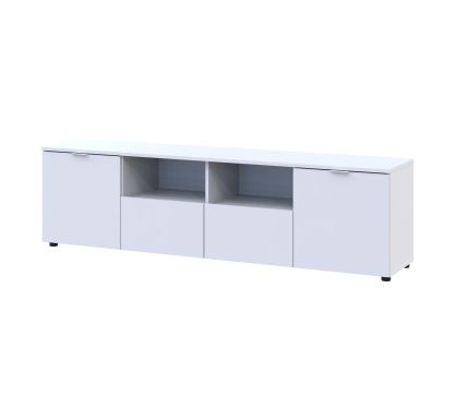 Komoda Doros Ron 4 Bílý 2 dveře 2 zásuvky 180 × 38 × 50 (44900221)