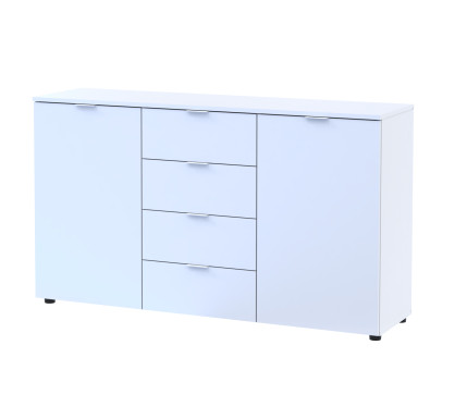 Komoda Doros Ron 5 Bílý 2 dveře 4 zásuvky 140 × 38 × 81 (44900223)