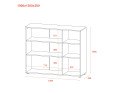 Komoda Doros Ron 6 3 dveře Grafit 120 × 38 × 100 (41516000)