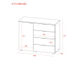 Komoda Doros GC1 Dub Sonoma 100 × 40 × 81,7 (41510077)