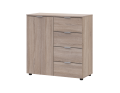Komoda Doros Ron 1 1 dveře 4 zásuvky Dub Sonoma 80 × 38 × 81 (41516294)