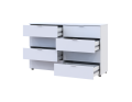 Komoda Ron 8 Bílý 8 zásuvek 130×38×81 (41516172)