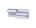 Komoda Ron 9 Bílý 6 zásuvek 160×38×62 (41516175)