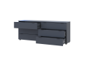 Komoda Ron 9 Grafit 6 zásuvek 160×38×62 (41516176)