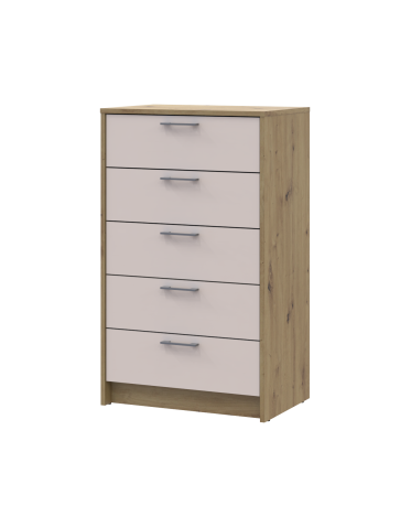 Komoda Doros Rondi  Dub Artisan/Kašmír 5 zásuvek 60×40×100 (41516189)