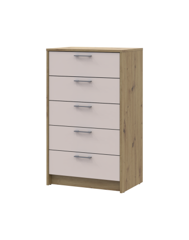 Komoda Doros Rondi  Dub Artisan/Kašmír 5 zásuvek 60×40×100 (41516189)
