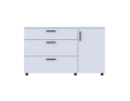 Komoda Doros Thorn Bílá 3Š/1D 135×51,6×80 (41510181)