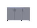 Komoda Doros Thorn Šedá 3 DTD 135×51,6×80 (41510171)