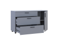 Komoda Doros Thorn Šedá 3Š/1D 135×51,6×80 (41510183)