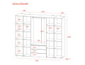 Set Doros Gelar se 2 regálů Bílý 4 dveře 231,4×49,5×203,4 (42005039)