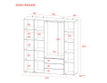 Set Doros Gelar se 2 regálů Grafit 3 dveře 192,6×49,5×203,4 (42005060)