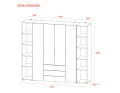 Set Doros Gelar se 2 regálů Grafit 4 dveře 231,4×49,5×203,4 (42005064)
