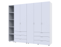 Set Doros Gelar s regálem Bílý 2+3 dveře 231,9×49,5×203,4 (42005032)