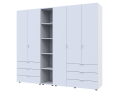 Set Doros Gelar s regálem Bílý 2+3 dveře 231,9×49,5×203,4 (42005032)