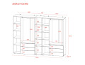Set Doros Gelar s regálem Bílý 3+3 dveře 270,6×49,5×203,4 (42005036)