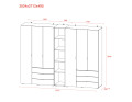 Set Doros Gelar s regálem Bílý 3+3 dveře 270,6×49,5×203,4 (42005036)
