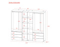 Set Doros Gelar s regálem Dub Sonoma 2+3 dveře 231,9×49,5×203,4 (42005046)