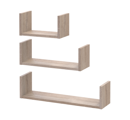 Sada polic Doros Fil Dub Sonoma 3 ks 30/45/60x15x15 (41516081)