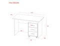 Kancelářský stůl Doros T3 Dub Evok/Bílý Dřevo 120 × 68 × 78 (41901064)