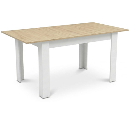 Rozkládací stůl NP 120–160 × 80 Dub Sonoma + bílá (100155181)