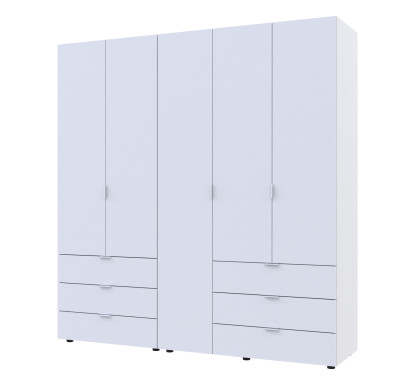 Šatní skříň  Doros Gelar komplet Bílá 2+3 DTD 193,7x49,5x203,4 (42002116)