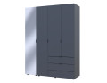 Skříň na oblečení Doros Gelar Grafit 3 dveře/zrcadlo 155 × 49,5 × 203,4 (42002158)