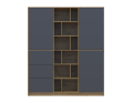 Skříň na oblečení Doros Morgan Grafit/Dub Artisan dveře/šuplíky DTD 180×40×210 (42002256)