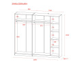 Sada Promo Antracit 2+3 dveře 225x48x204 (42005335)