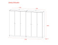 Skříň na oblečení Doros Promo Kašmír 3+3 dveře 270×48×204 (80737674)