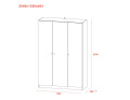 Skříň na oblečení Doros Promo Kašmír 3 dveře 135×48×204 (80737669)