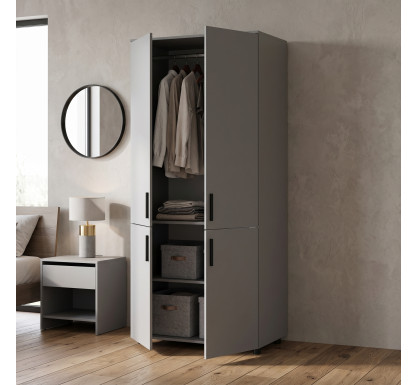 Skříň na oblečení Doros Thorn Šedá 2 DTD tyč 90х51.6х200 (44900439)