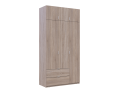 Šatní skříň Lukas Dub Sonoma/Dub Sonoma 3 dveře 120x50x240 (80737799)