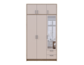 Šatní skříň Doros Rondy se zrcadlem a nadstavcem Dub Artisan/Kašmír 3 dveře 121x52x236 (80737821)