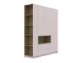 Šatní skříň s výklenkem a regálem Doros Dale Kašmír/Dub Artisan 3 dveře 178×52×220 (44900338)
