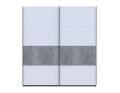 Šatní skříň s posuvnými dveřmi Doros G-Caiser Antracit / Bílá vložka Beton 2 dveře  / 4 části 220x60x240 (42005417)