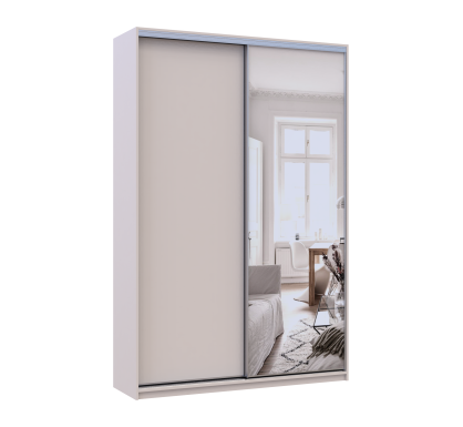 Šatní skříň s posuvnými dveřmi Doros City Light Kašmír 1 dveře / 1 zrcadlo 150×45×225 (80736356)