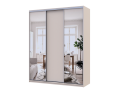 Šatní skříň s posuvnými dveřmi Doros City Light Kašmír 1 dveře / 2 zrcadla 180×60×225 (80736368)