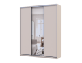 Šatní skříň s posuvnými dveřmi Doros City Light Kašmír 2 dveře / 1 zrcadlo 180×60×225 (80736371)