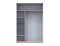 Šatní skříň s posuvnými dveřmi Doros City Light Kašmír 2 dveře 150×60×225 (80736347)