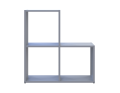 Regál Doros Step 2×2 Šedý otevřený 69×28,8×71,4 (41516177)